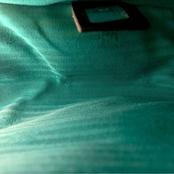 Auth Fendi 2Jours Petit 2way Turquoise Lagoon Saffiano Leather Tote Bag Preloved - Picture 16 of 16